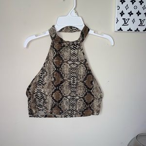 Snake skin crop top